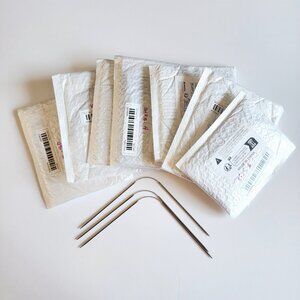 Flex Double Pointed Stainless Steel  Knitting Needles Lot,  7 Different Sizes